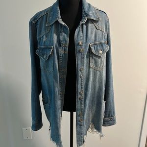 Free people oversized denim jacket